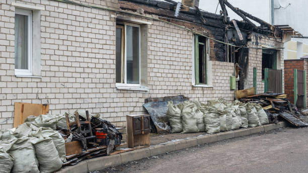 Professional Fire Damage Removal technician working in Neshanic Station, NJ
